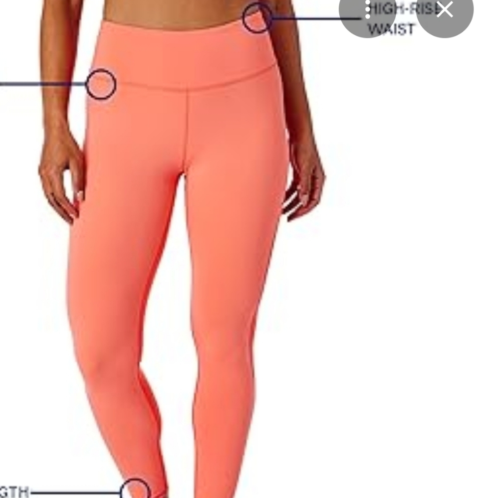 Vibrant Coral High-Waisted Leggings